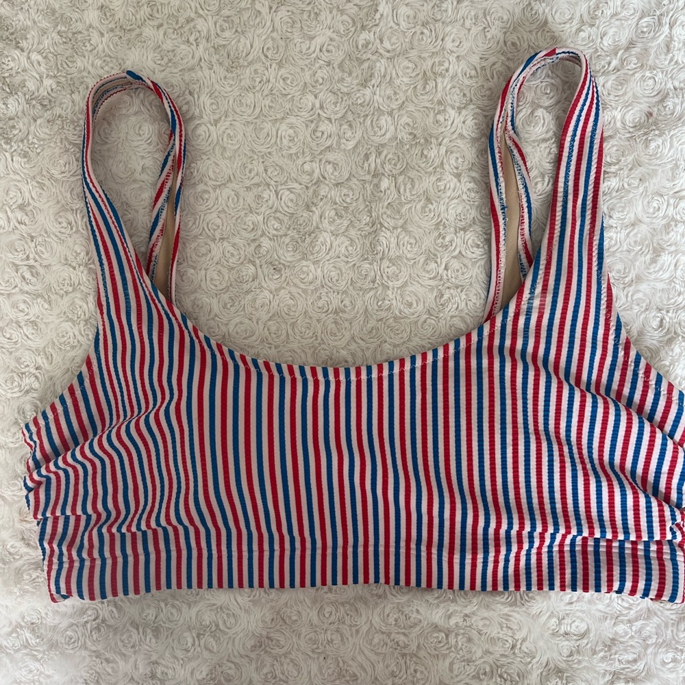 Red white and blue bikini top